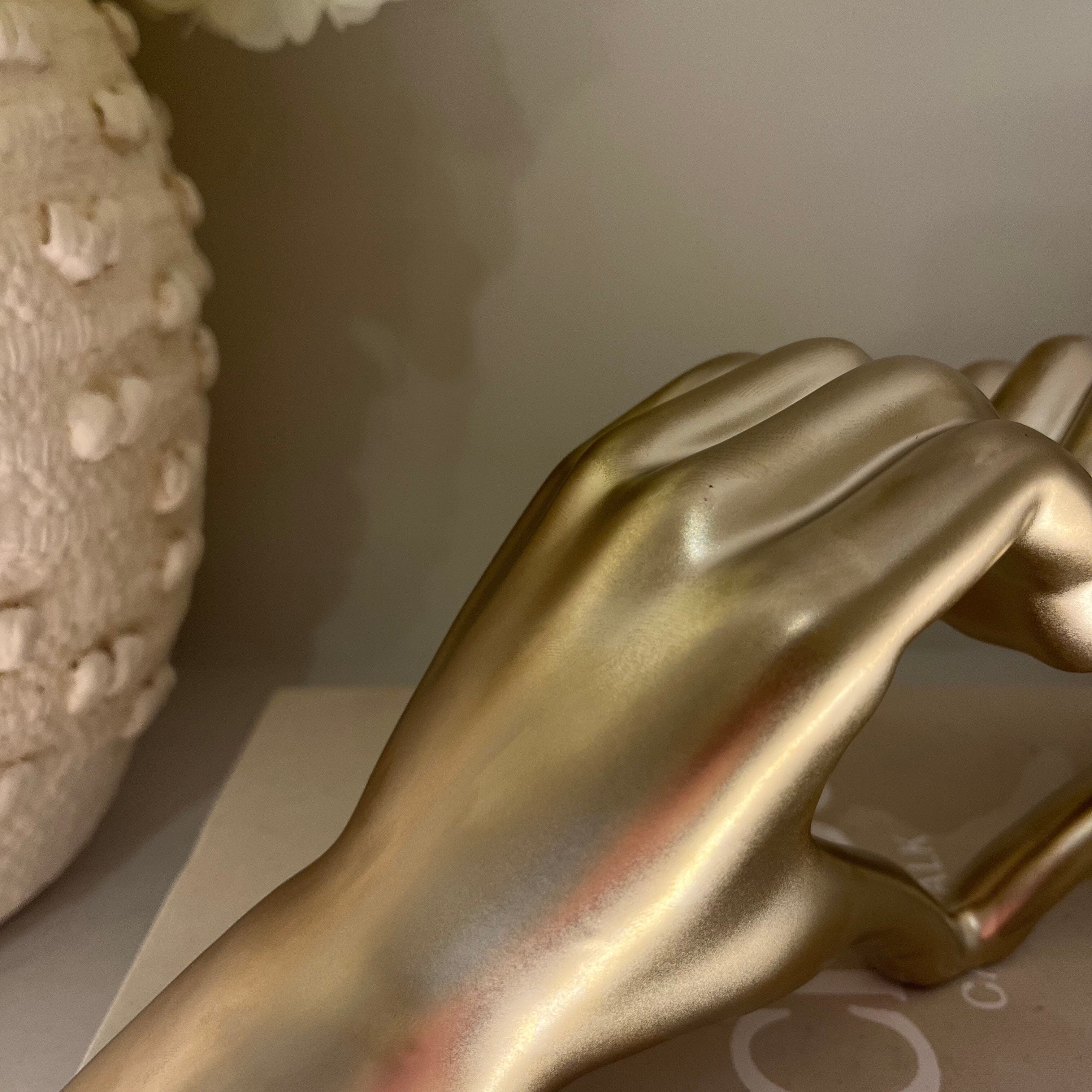 Decorative Gold Heart Hands Ornament