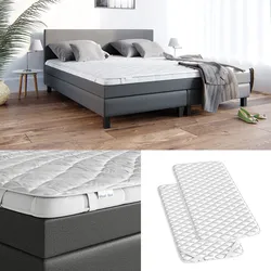 VitaliSpa Topper Matratzenschoner 90x200 cm Matratzen-Auflage weiß Microfaser