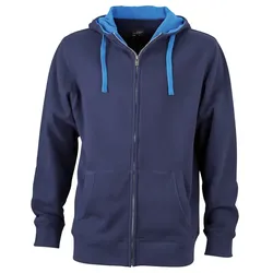 Lifestyle Kapuzen-Sweatjacke "JN963" - L - navy