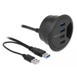 DeLOCK Tisch-Hub 4 Port USB 3.0