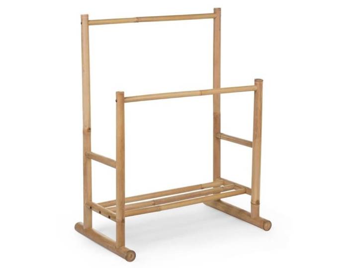 CHILDHOME Porte-vêtements sur pied en bambou 84x55x110 cm