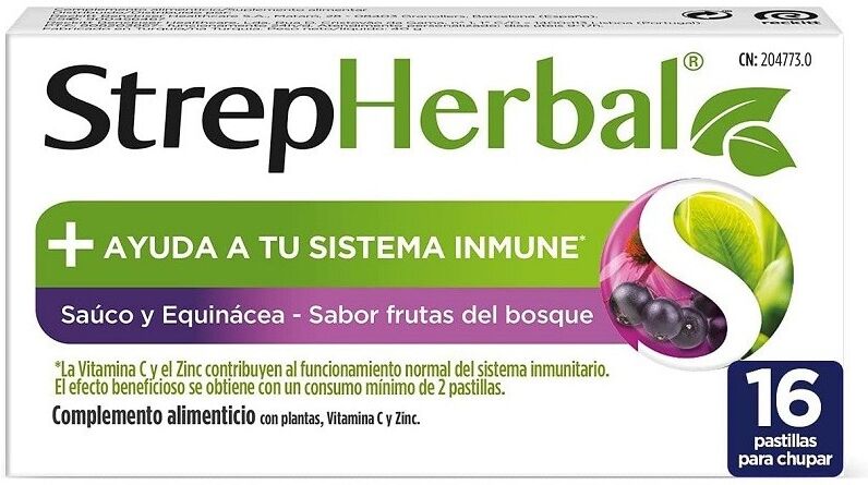 StrepHerbal Elderberry and Echinacea 16 Tablets