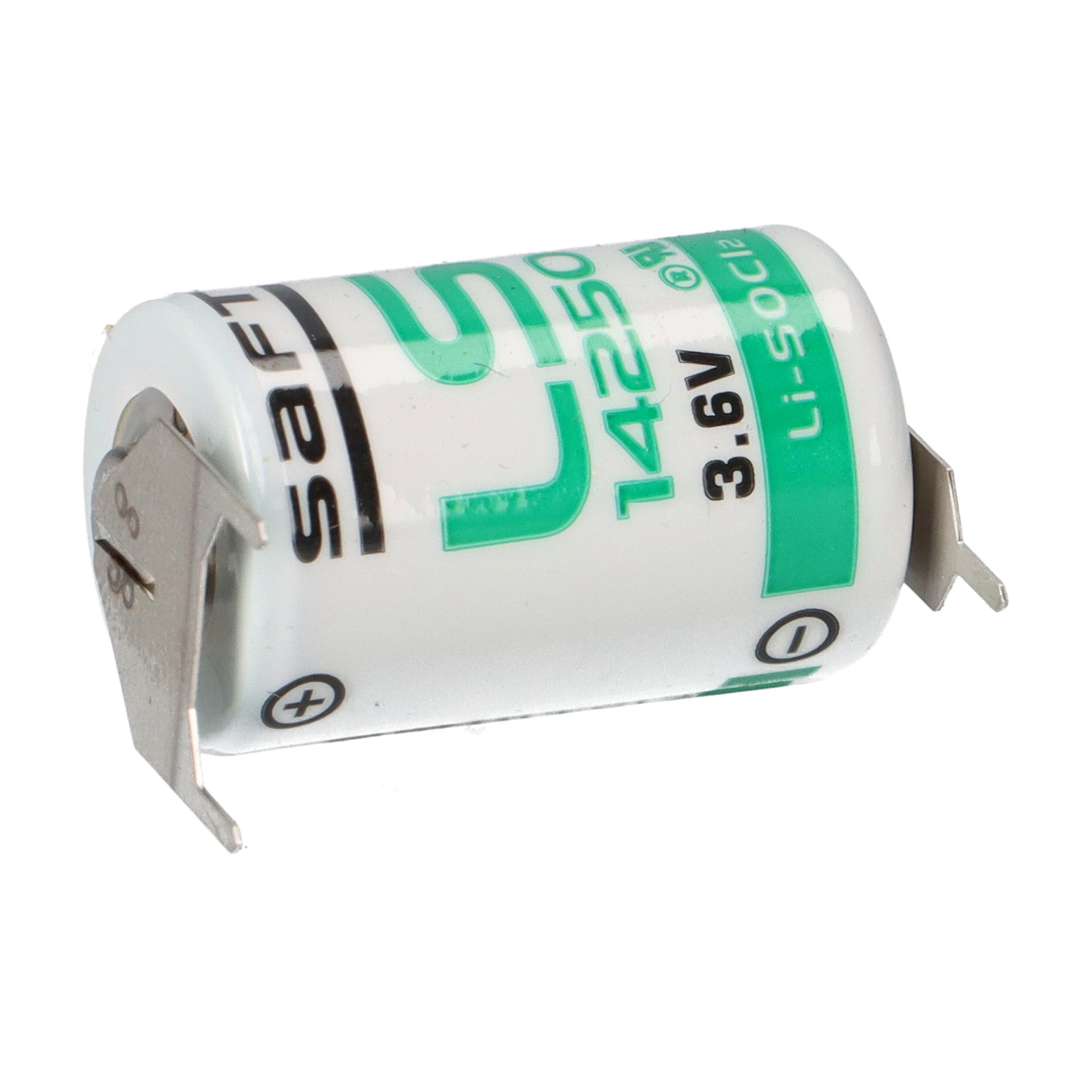 Saft LS14250-3PF Li-SOCl2 batterij 3,6V 1,2Ah 1/2AA met 3 printcontacten