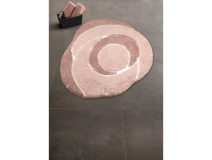 Tapis de bain Rose 85 x 90cm Rose foncé/Rose