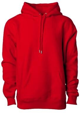 Independent Trading Co. IND5000P Legend Premium Heavyweight Cross-Grain Hooded Sweatshirt in Red size 3XL   Cotton/Polyester Blend