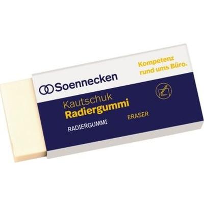 Radiergummi 22x12x61mm Kautschuk weiß Packung mit 20 Stück