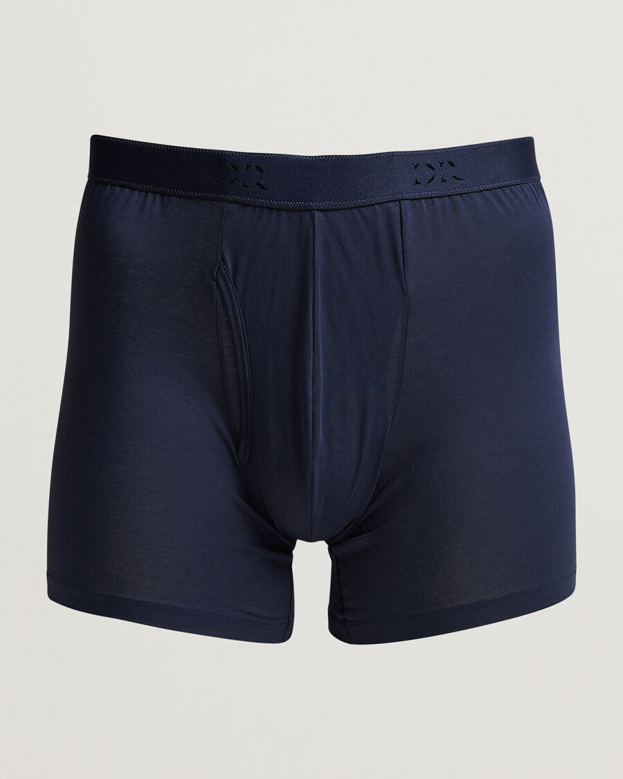 Derek Rose Pima Cotton Stretch Trunk Navy men L Blå