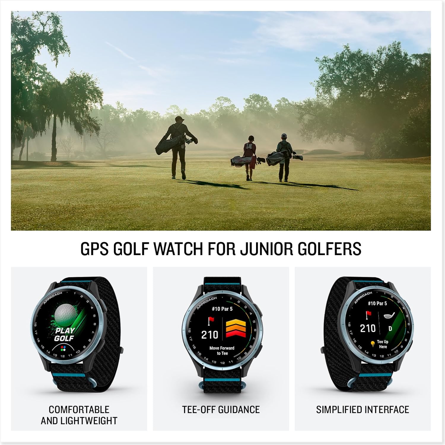 Garmin Approach J1 43mm Junior/Teen Golf GPS Watch – Black