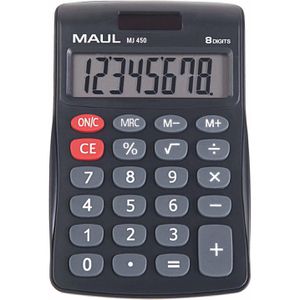 Maul Taschenrechner MJ 450 junior, schwarz, 8-stelliges LC-Display, Solar- & Batteriebetrieb