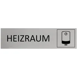 CombiCraft Aluminium Türschild Heizraum  165x45mm mit 3M-Tape