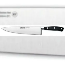 Arcos Serie Riviera - Kochmesser - Klinge aus Nitrum geschmiedetem Edelstahl 200 mm - HandGriff Polyoxymethylen (POM) Farbe Schwarz