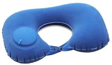 Uplift Treasures Inflatable U Shaped Travel Neck Pillow Portable Comfort Cushion dark Blue