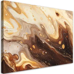 WANDBILD beige abstraktion mit gold