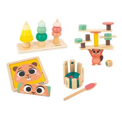 4-teiliges Lernspielzeug-Set ab 3 Jahren mit Emotionspuzzle & Musikspiel
