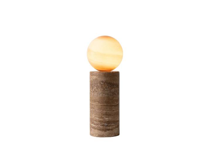Lampe de table travertin brun ø12cm
