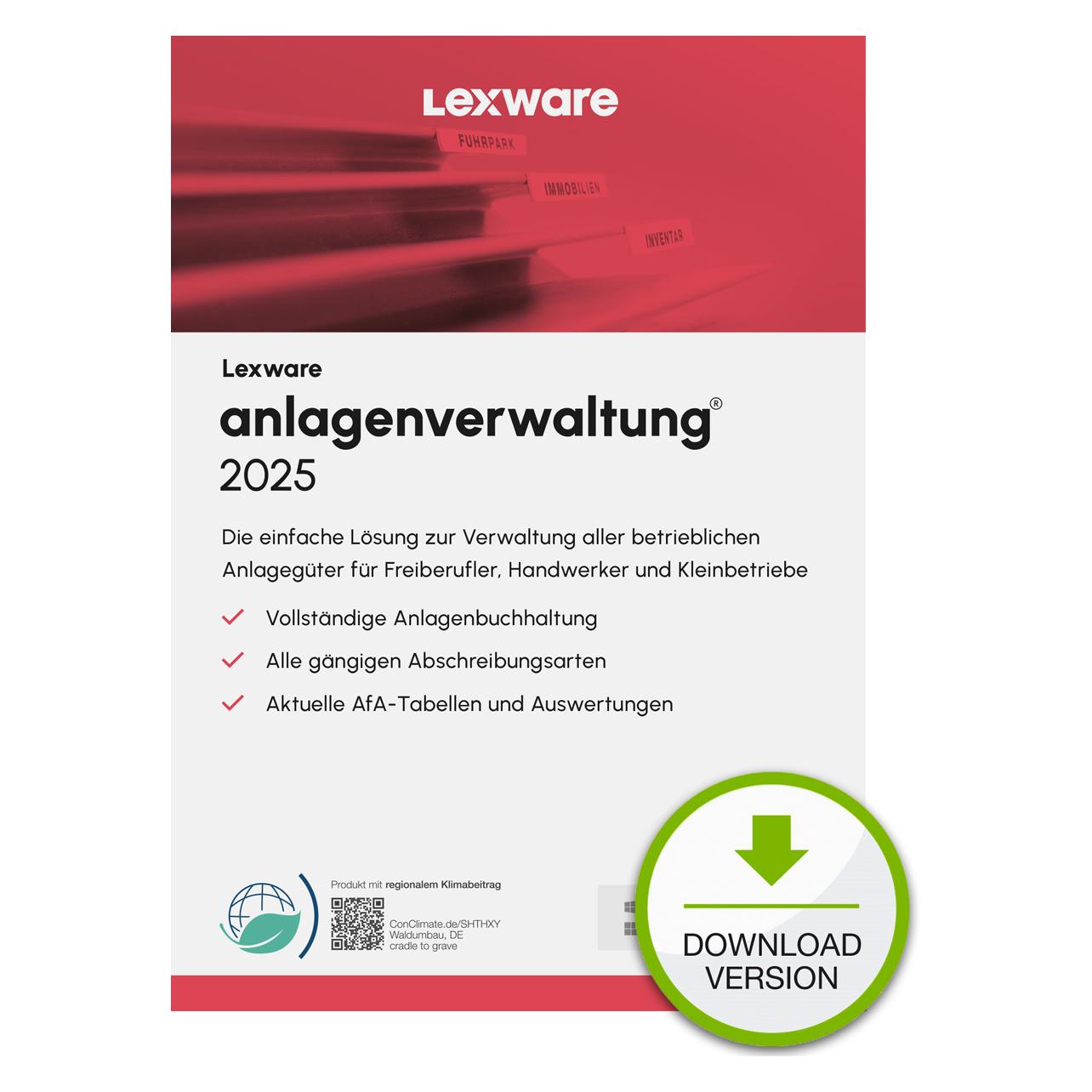 Lexware ESD / anlagenverwaltung 2025 / Online Download (12 Monate) (09093-2041)