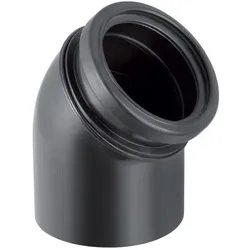Geberit Pe Anschlussbogen 367945161 DN 100/90, 45Grad, PE-HD, mit Anschlusssteckmuffe