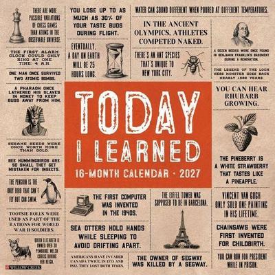 Today I Learned 2027 12 X 12 Wall Calendar