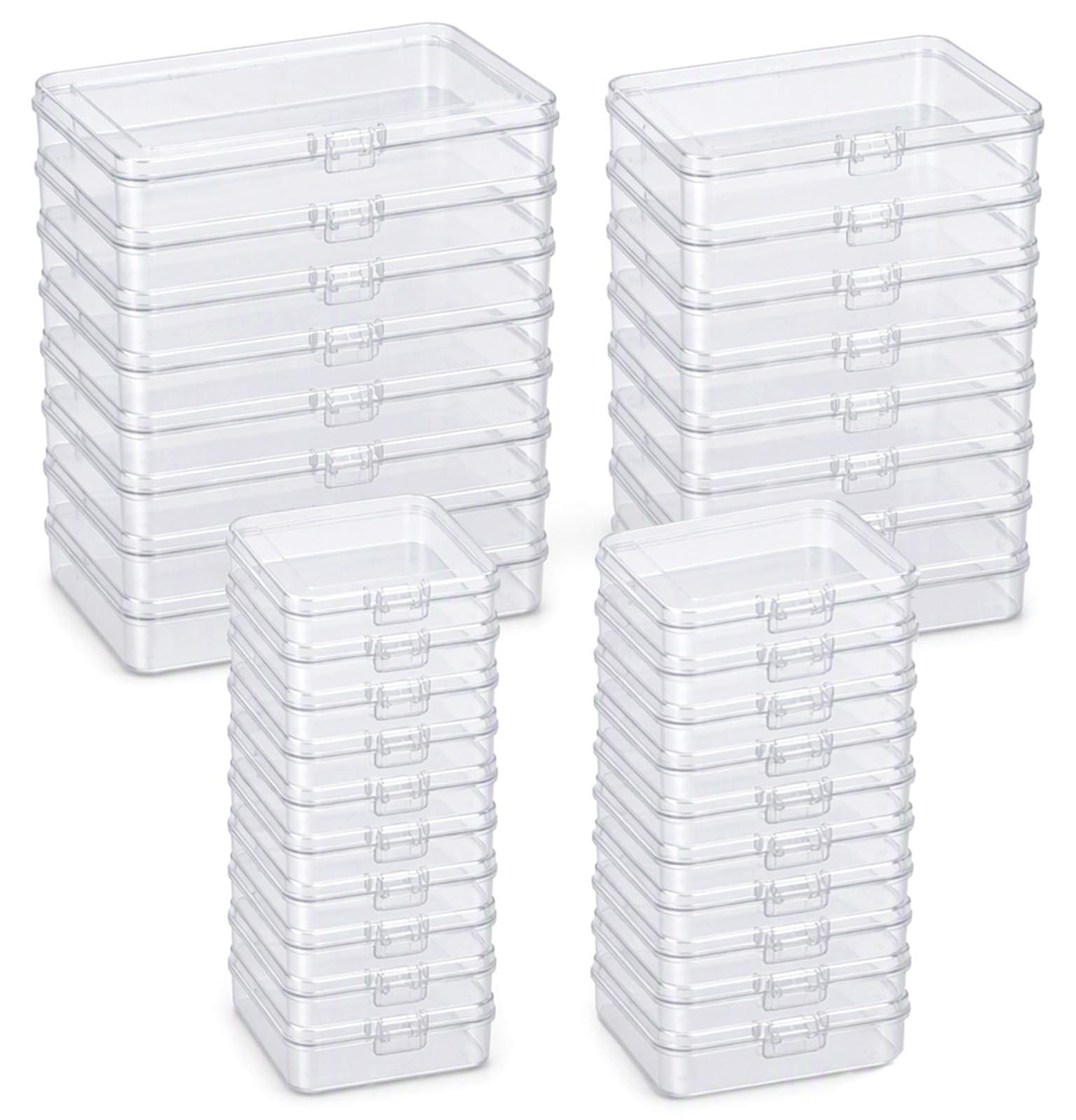 Dripio Set van 36 stapelbare transparante plastic opbergboxen met deksel