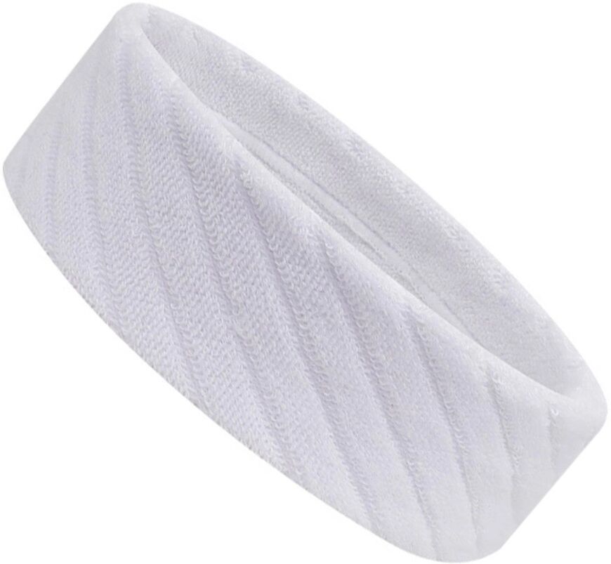 INF Frottier-Sportstirnband – Weiche Baumwolle, atmungsaktiv, schweißabsorbierend für Laufen, Fitness und Yoga Weiß