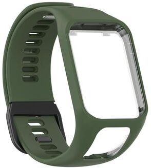 Everyday Crate TomTom Watch Band Soft Silicone Replacement Strap Adjustable Sports Watch Band dark Green