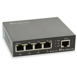 LevelOne GEP-0523 Netzwerk-Switch Gigabit Ethernet (10/100/1000) Power over Ethernet (PoE) Schwarz