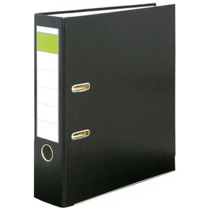 Grüner-Balken Ordner PP, A4, 8 cm, Kunststoffordner, schwarz