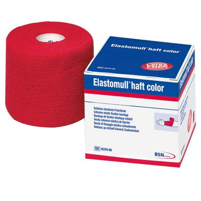 Elastomull haft color 10 cmx20 m Fixierb.rot 1 St Binden