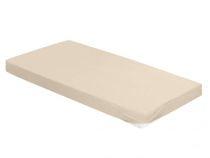 Spannbettlaken IRISETTE Kuschel Jersey Spannbettlaken Vesuv , beige (natur), L:200cm, Jersey, Obermaterial: 100% Baumwolle, Bettlaken, Spannbettlaken, mit Rundumgummizug