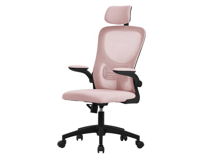 Ml-Design Schreibtischstuhl Ergonomic rosa, Pink, Kunststoff, 60.5x121x60 cm, Büromöbel, Bürostühle, Drehstühle