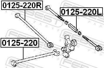 Febest Lenker, Radaufhängung 0125220l Hinter Der Achse Für Toyota