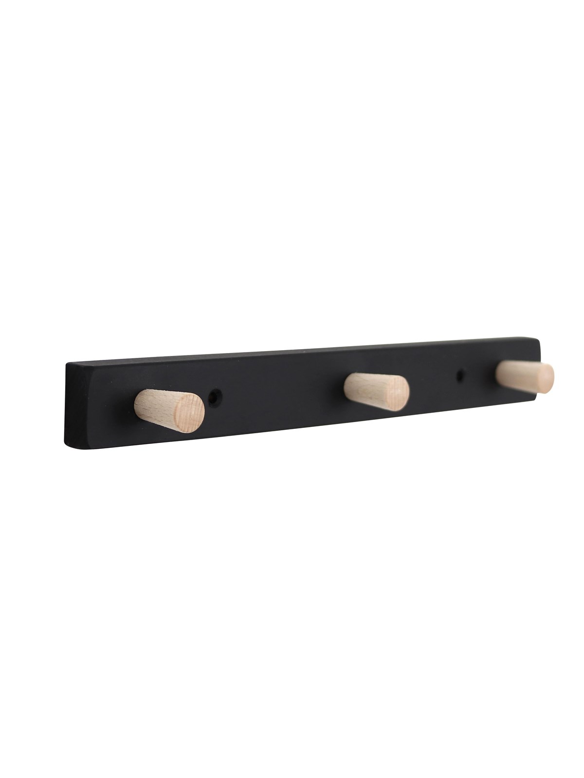 Home>it coat rack with 3 hooks 28 cm black/natural hook beech