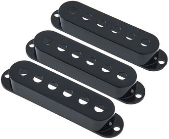 Fender Strat Pickup Cover Set BK noir