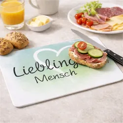 Gravidus Frühstücksbrettchen Melamin mit Gummifüßen Motiv Lieblingsmensch