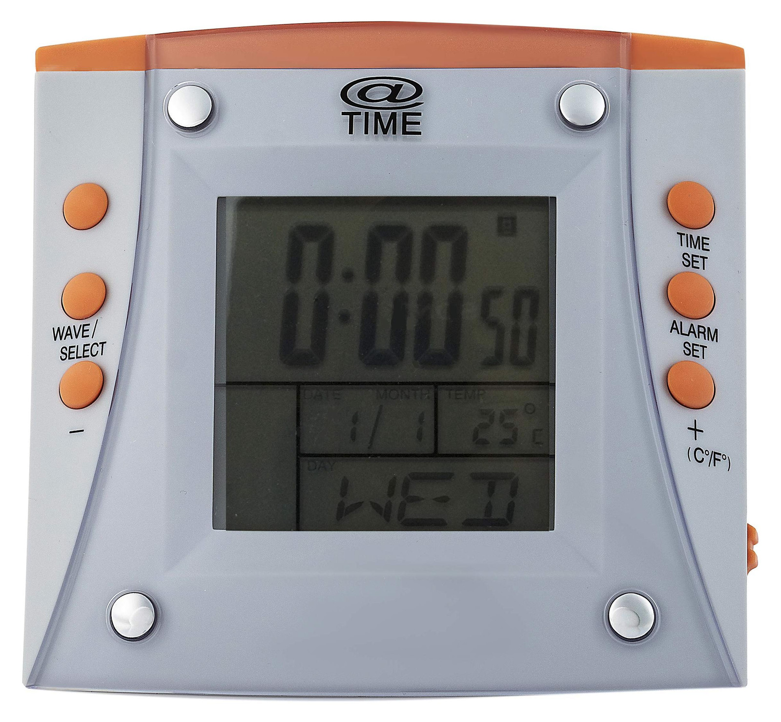 Dripio Digitale wekker met verlichting, grijs