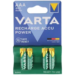 VARTA Ready2use Akku Micro/AAA 56703 800mAh 4er Pack 4008496550616