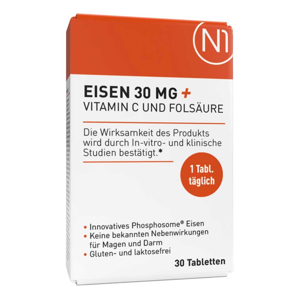 pharmedix GmbH N1 Eisen 30mg + Vitamin C & Folsäure Tabletten 19511387