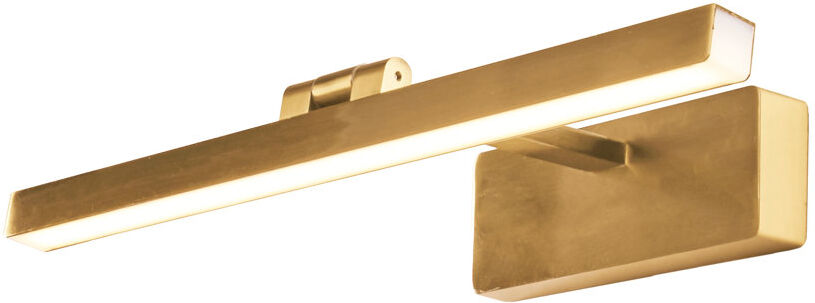 Metro Hardwired LED Wall Mounted Picture Light Satin Brass 6cm H X 39cm W X 18cm D