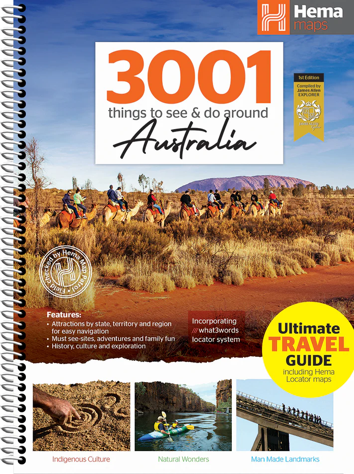Atlas routier et guide de l'Australie - Hema's 3001 things to see & do around Australia   Hema Maps
