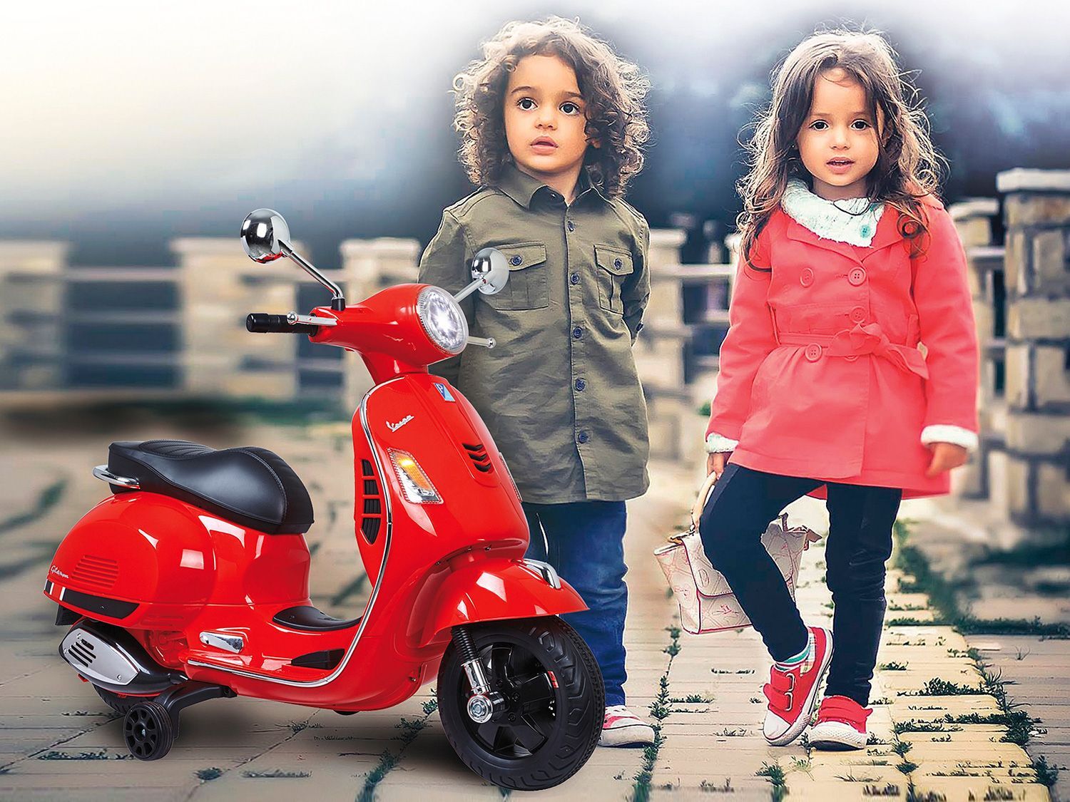 JAMARA Kinder Roller Ride-on »Vespa GTS 125«, Minimotorrad, leistungsstark, ab 3 Jahren