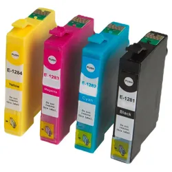 MultiPack EPSON Epson T1285 + 20stk Fotopapier (C13T12854010) - Tintenpatrone TonerPartner, black + color (schwarz + farbe)