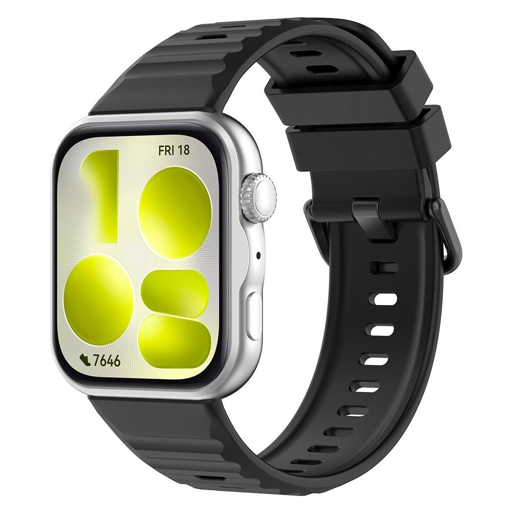 Techsuit - Watchband (W082) - Huawei Watch Fit 5 Pro - Black (Silicone) (70708561)