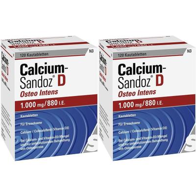 Calcium Sandoz D Osteo intens Kautabletten 2x 2x120 St