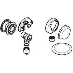 Geberit Fertigbauset, zu Badewannenablauf 242346211 d90 glanzverchromt