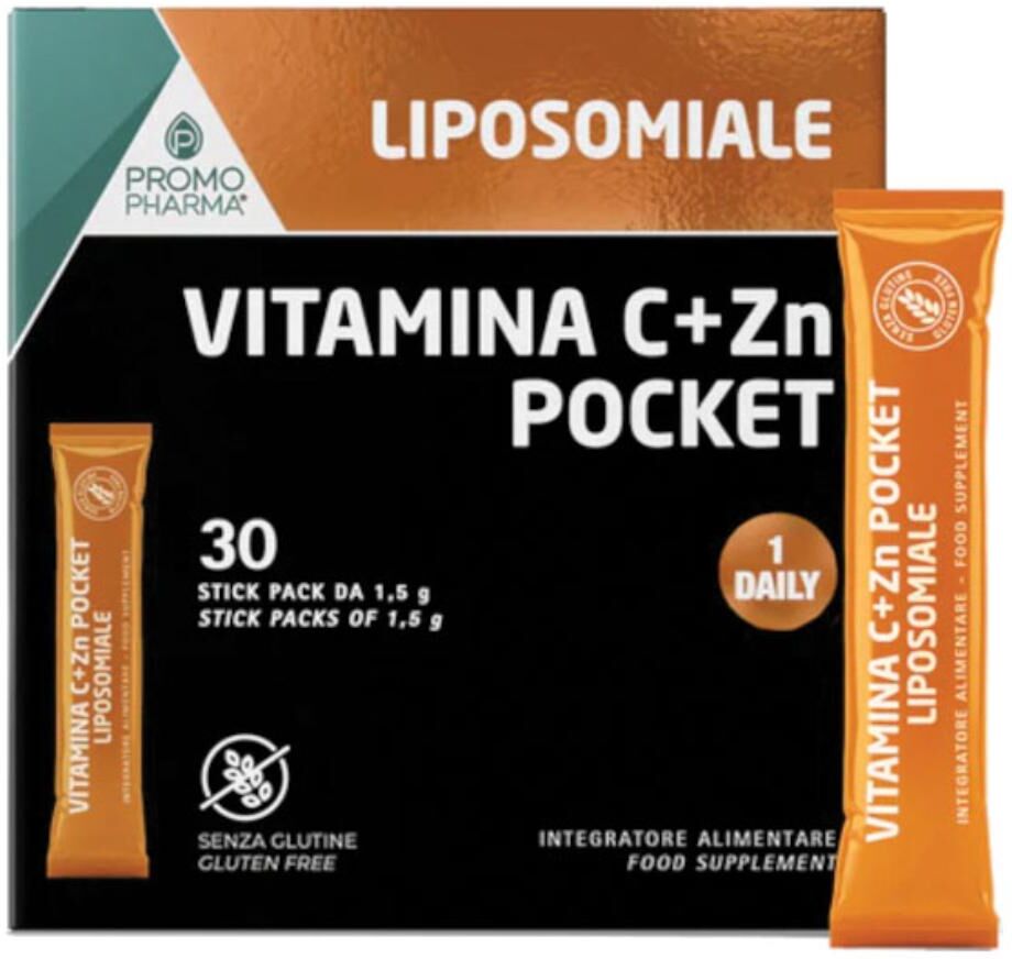 PROMOPHARMA SpA LIPOSOMIALE VITAMINA C+Zn POCKET, 30 STICK PACK DA 1,5 G