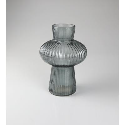 Dekovase AM DESIGN "aus Glas", grau (rauch), B:15cm H:21cm, Glas, Vasen, 2er Set, BxH: 15x21 cm