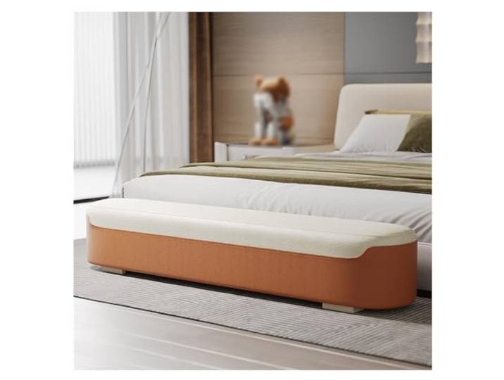 CHICKEN Tritthocker Ende der Bettbank, Moderne gepolsterte Eingangsbank, Nachttischbank aus Leder, Aufbewahrungsbank, Schlafzimmer-Fußhocker Schlafzimmerbank(B,120 * 40 * 45cm)