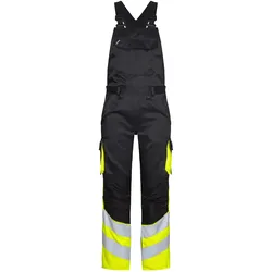 Warnschutz Latzhose "3547-319" Safety leicht UV-Schutz - 106 - schwarz/gelb