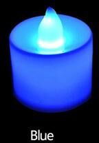 Inspired Living 5 Or 10 Piece LED Tea Lights Flameless Battery Operated Candles Multicolor Party Decor blue 10pcs