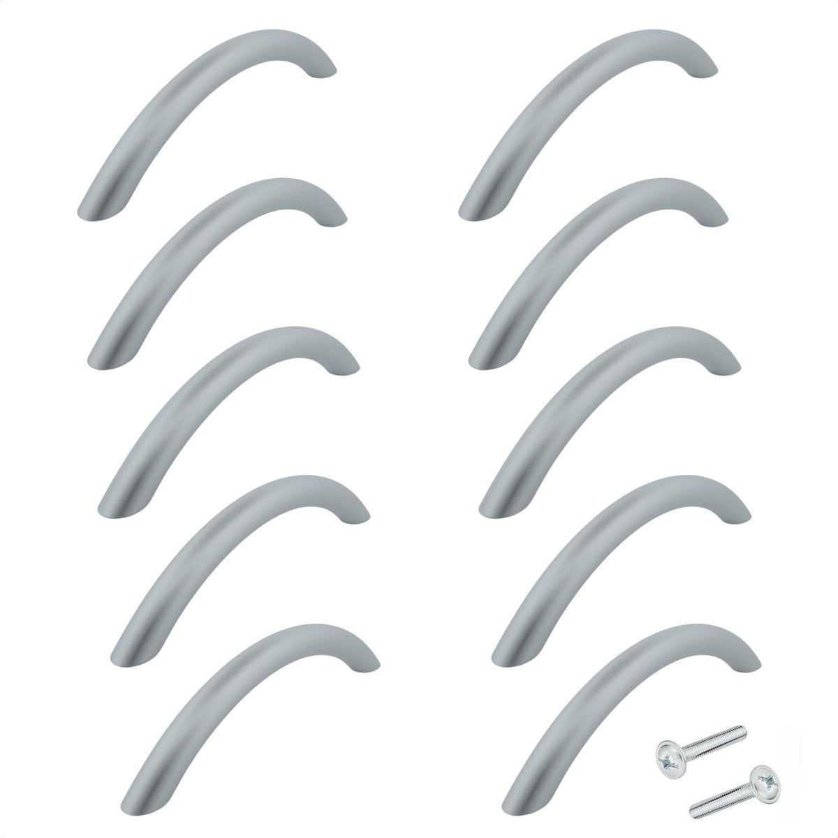Set van 20 aluminium handgrepen voor keukenkastjes en meubels - Boormaat 128mm - By MJM